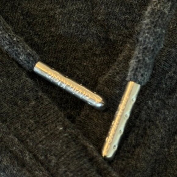 Calvin Klein Heather Gray Short Sleeve Hoodie Top Size XL - Picture 4 of 4